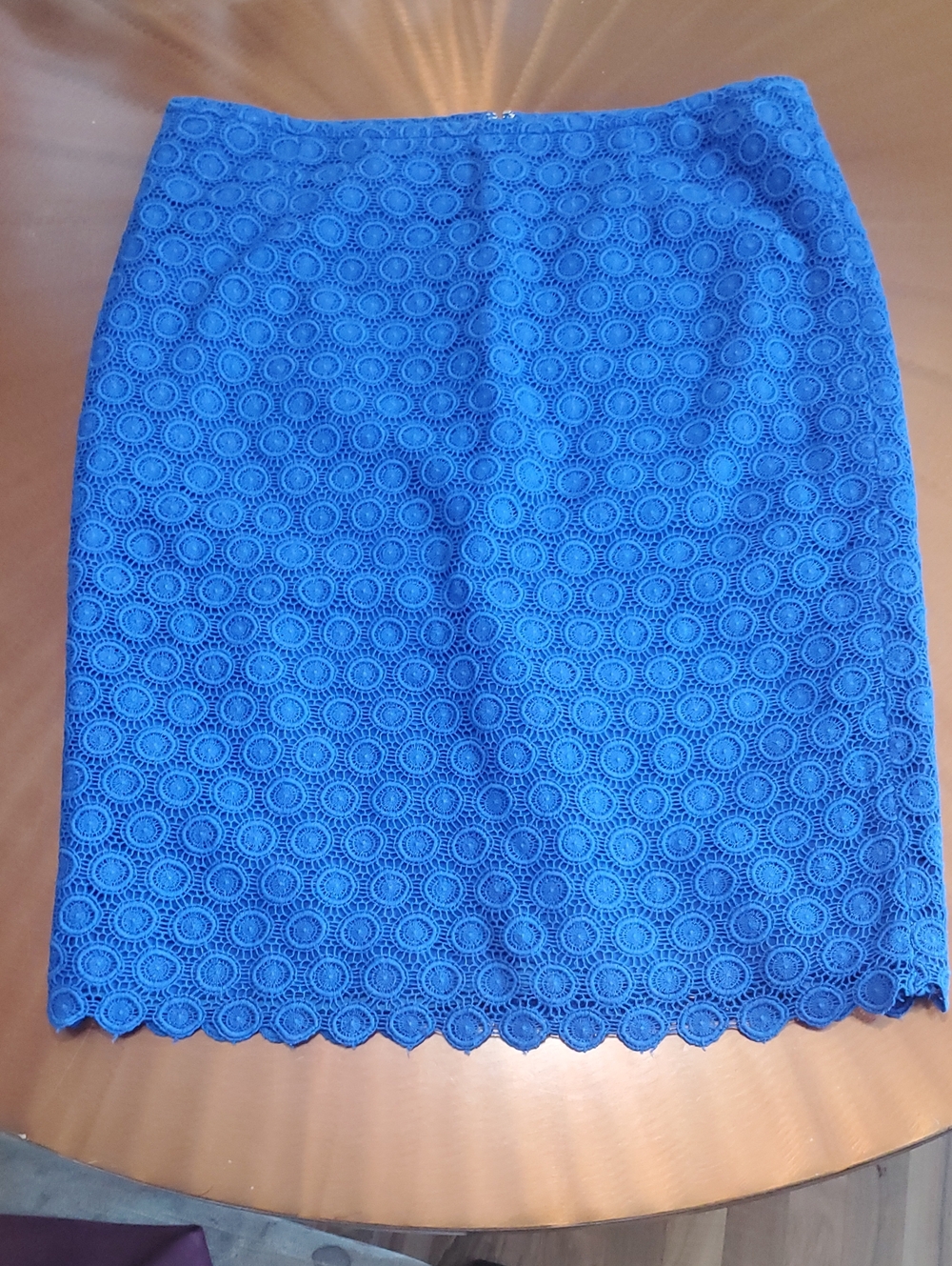 Calvin Klein Royal Blue Lace Pencil Skirt Color Is Very Prety Color New  No Tags